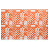 Oranje Witte Gemengde Patchwork Ontwerp Stof (Fat Quarter)