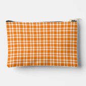 Oranje Witte Geruite Patroon Klein Etui (Achterkant)