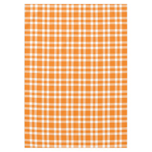 Oranje Witte Geruite Patroon Tafelkleed