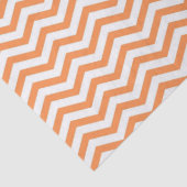 Oranje Witte Gestreepte Chevron Patroon Tissuepapier (Detail)
