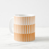 Oranje Witte Gestreepte Patroon Koffiemok (Voorkant links)