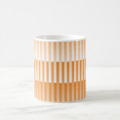 Oranje Witte Gestreepte Patroon Koffiemok (Center)