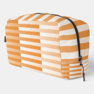 Oranje witte gestreepte patroontoilettas toilettasje