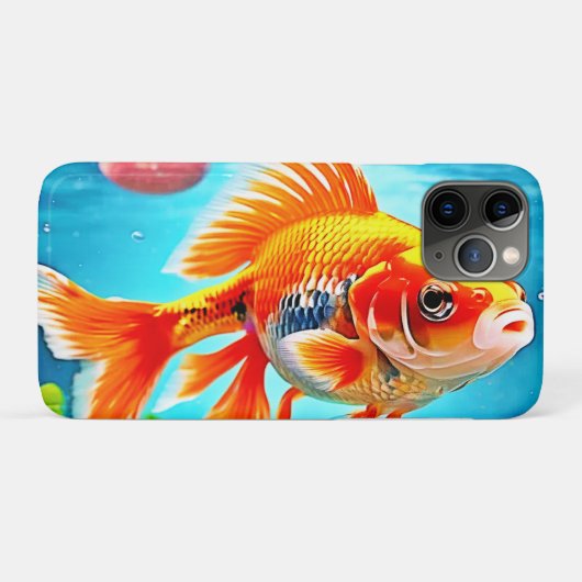 Oranje witte goudvis Case-Mate iPhone case (Achterkant (horizontaal))
