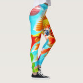 Oranje witte goudvis leggings (Rechts)