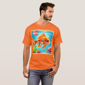 Oranje witte goudvis t-shirt (Voorkant volledig)