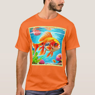 Oranje witte goudvis t-shirt
