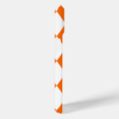 Oranje Witte Harlequin Diamonds Checkers Ontwerp Case-Mate iPhone Case (Achterkant / Rechts)