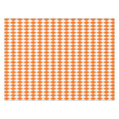 Oranje Witte Harlequin Diamonds Checkers Ontwerp Tafelkleed (Voorkant (Horizontaal))