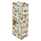 ORANJE WITTE HERFST AUTUMN PUMPKINS WIJN CADEAUTAS (Voorkant Gekanteld)