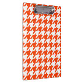 Oranje Witte Houndstooth Check Klembord (Rechts)
