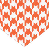Oranje Witte Houndstooth Check Korte Tafelloper (Hoek)
