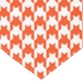 Oranje Witte Houndstooth Check Tafelkleed (Gekanteld)