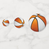 oranje witte jongens meisjes basketbal verjaardags confetti (Achterkanten)