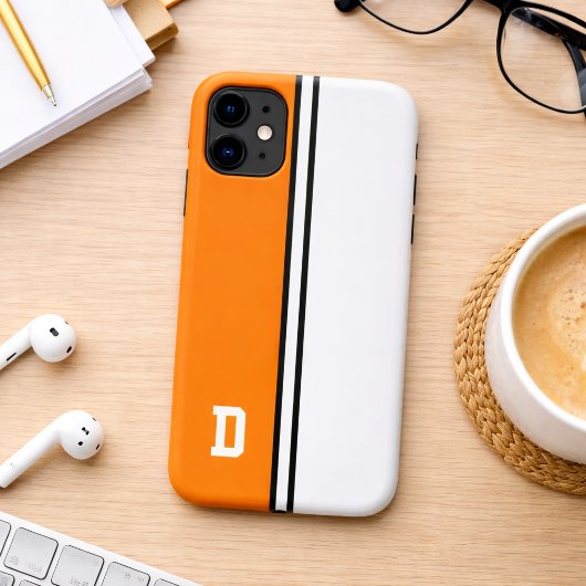 Oranje & Witte Kleuren van de Hogeschool Case-Mate iPhone Case