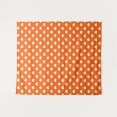 Oranje Witte Liefdevolle Hartjes Ontwerp  Wandkleed (Voorkant (horizontaal))