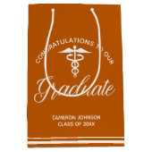 Oranje Witte Medische School Afstudeerfeest Medium Cadeauzakje (Voorkant)
