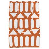 Oranje witte moderne geometrische medium cadeauzakje (Achterkant)