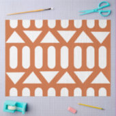 Oranje witte moderne geometrische tissuepapier (Craft)