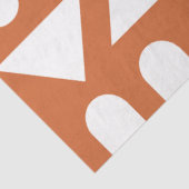 Oranje witte moderne geometrische tissuepapier (Detail)