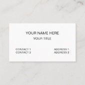 Oranje witte moderne geometrische visitekaartje (Achterkant)