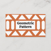 Oranje witte moderne geometrische visitekaartje (Voorkant)