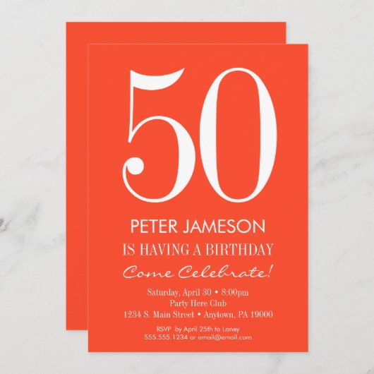 Oranje-witte, moderne kaart (Voorkant / Achterkant)