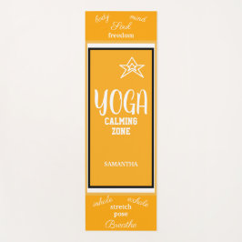 Oranje Witte Naam Yogamat