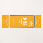 Oranje Witte Naam Yogamat (Voorkant (horizontaal))