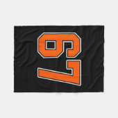 Oranje Witte Nummer 67 Jersey Speler Uniform #67  Fleece Deken (Voorkant (Horizontaal))