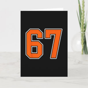 Oranje Witte Nummer 67 Jersey Speler Uniform #67 Kaart