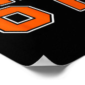 Oranje Witte Nummer 67 Jersey Speler Uniform #67 Poster (Hoek)