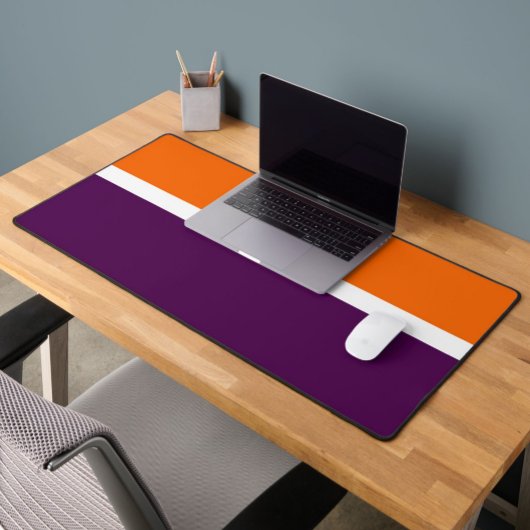 Oranje Witte Paarse Plain Kleurblok Ontwerp Bureaumat