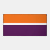 Oranje Witte Paarse Plain Kleurblok Ontwerp Bureaumat (Voorkant)