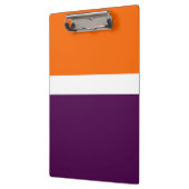Oranje Witte Paarse Plain Kleurblok Ontwerp Klembord (Links)