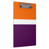 Oranje Witte Paarse Plain Kleurblok Ontwerp Klembord (Rechts)