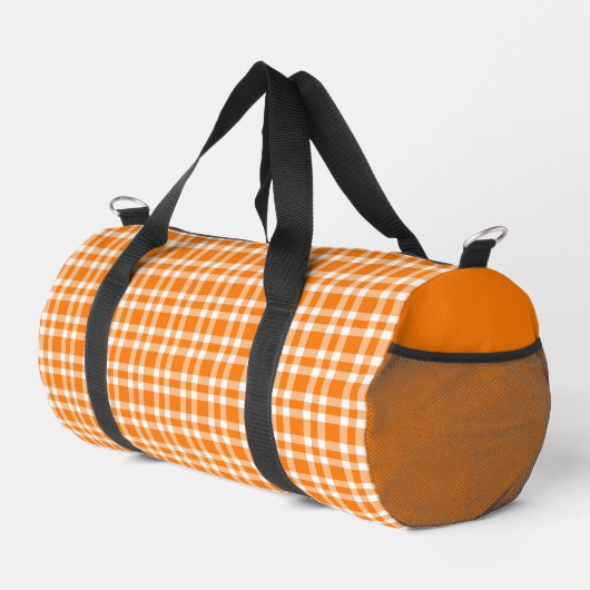 Oranje Witte Plaid Patroon Klein Plunjezak (Rechterhoek)