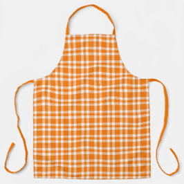 Oranje Witte Plaid Patroon Schort