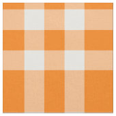 Oranje Witte Plaid Patroon Stof (Close Up)
