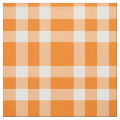 Oranje Witte Plaid Patroon Stof (Swatch)