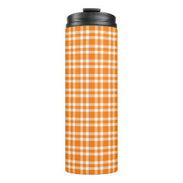 Oranje Witte Plaid Patroon Thermosbeker