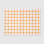 Oranje Witte Plaid Patroon Tissuepapier (Voorkant)