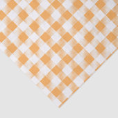 Oranje Witte Plaid Patroon Tissuepapier (Detail)
