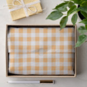 Oranje Witte Plaid Patroon Tissuepapier (Geschenk)