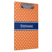 Oranje, witte pokadop met Royal Blue Klembord (Rechts)