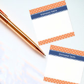 Oranje, witte pokadop met Royal Blue Post-it® Notes
