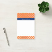 Oranje, witte pokadop met Royal Blue Post-it® Notes (Kantoor)