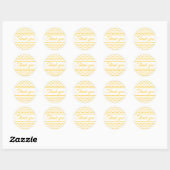 Oranje witte poolpunts ronde sticker (Vel)