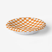 Oranje Witte Ruit Schachbrett Motief Papieren Kommen (Gebogen)