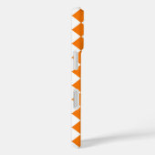 Oranje Witte Ruitjes Diamant Patroon Case-Mate iPhone Case (Achterkant / Rechts)